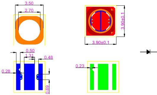 308nm UVB LED electrical and optical characteristics for phototherapy use