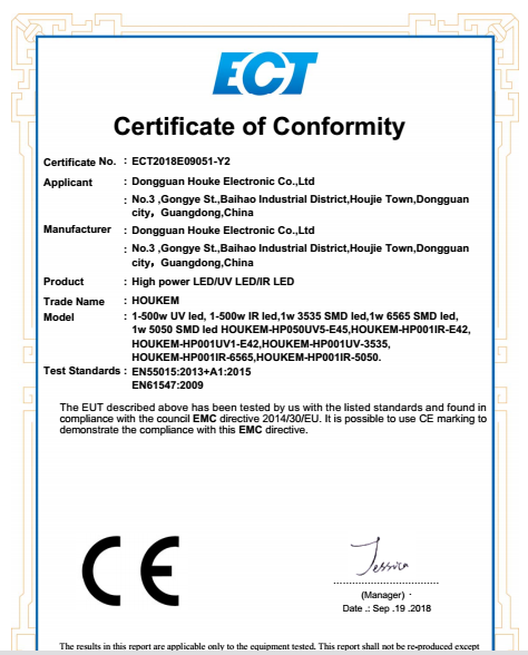Infrared LED 1550nm for LiDAR machine vision and optical sensing equipment