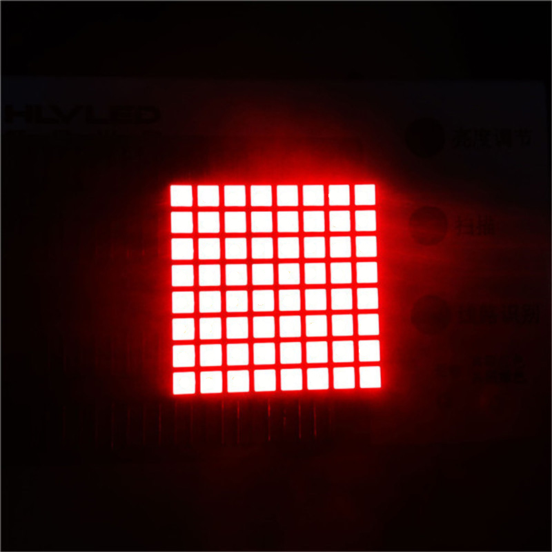 8x8 LED Dot Matrix internal circuit diagram and pin structure