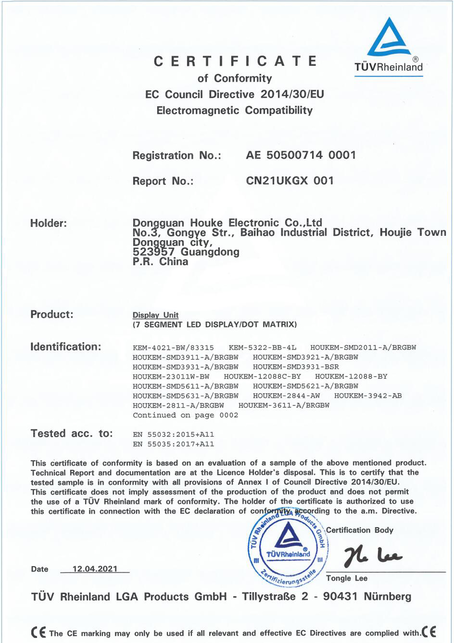 CE RoHS ISO9001 certified LED Matrix Display products