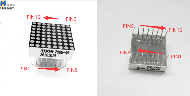 Blue LED dot matrix display electrical characteristics table