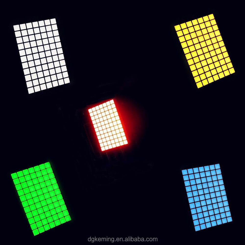 3x3mm Square Dot LED Matrix Display Front Panel View