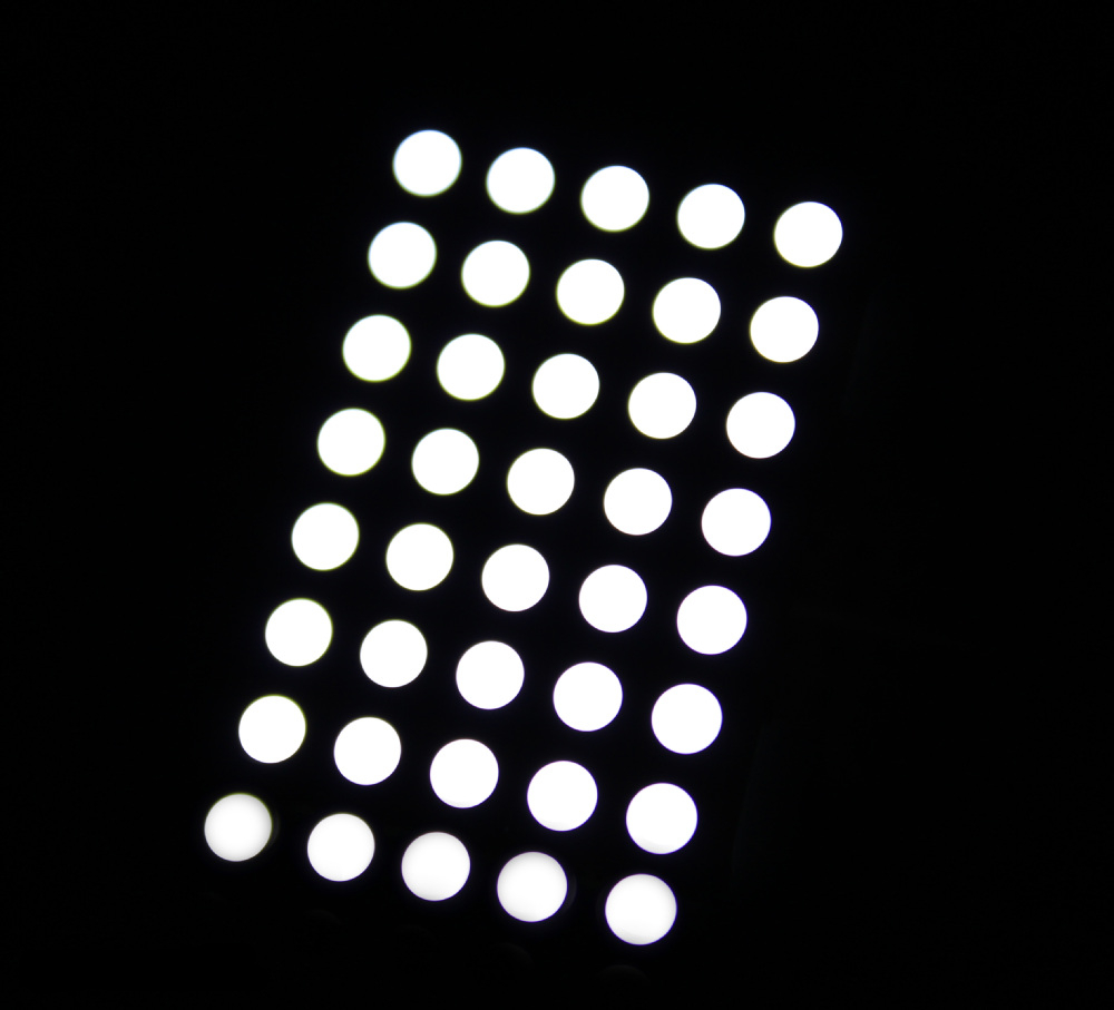 5x8 LED Matrix Module circuit diagram and polarity information
