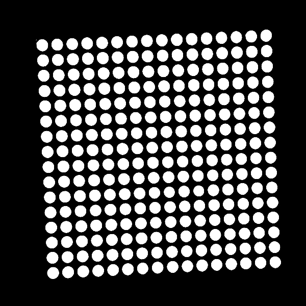 Close-up view of 3mm RGB LED matrix pixels