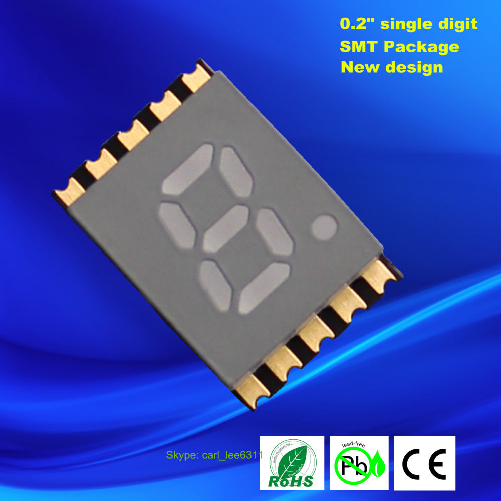 0.2 inch SMD 7 segment display package dimension drawing