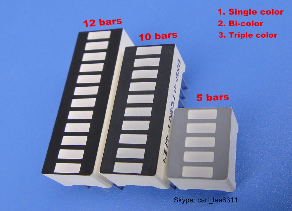 Bargraph led 12 segments led display 3 colors