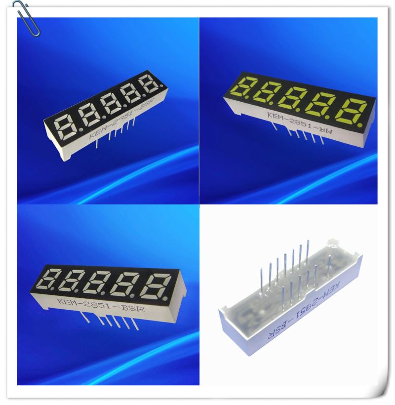 5 digit 7 segment led display red 0.28 inch