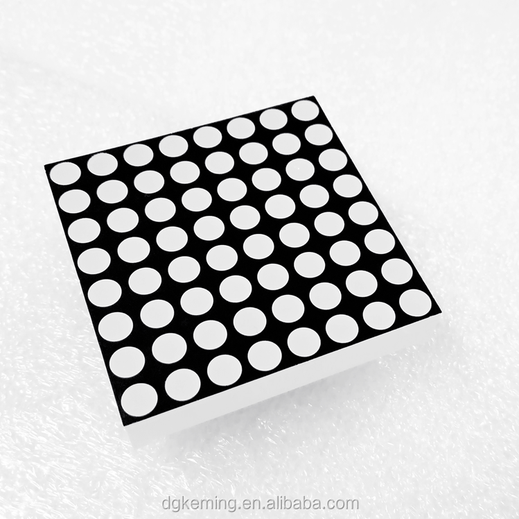 Dongguan keming led matrix 4.8mm fym19881aur, fym19881bur red 8x8 dot matrix display