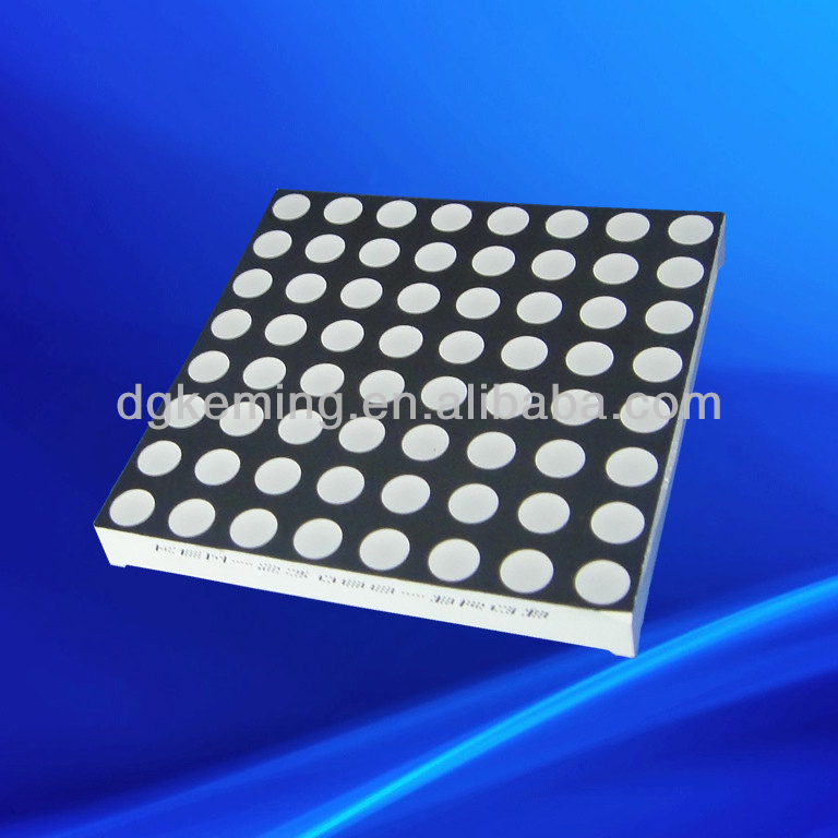 Full color 60.2x60.2mm 5mm 8x8 round dot matrix led display rgb