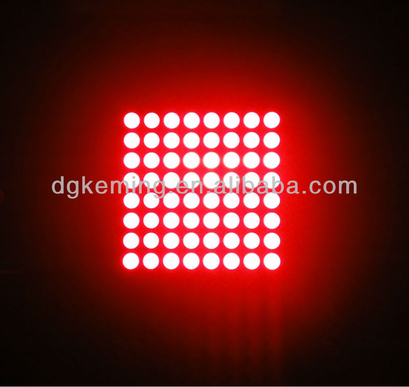 Full color 60.2x60.2mm 5mm 8x8 round dot matrix led display rgb