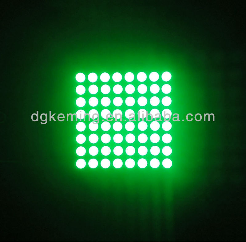Full color 60.2x60.2mm 5mm 8x8 round dot matrix led display rgb