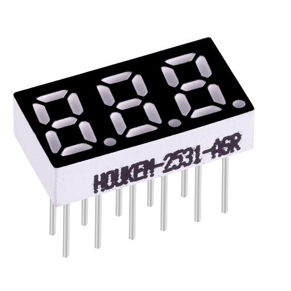 0.25'' three digits 7 segment led display