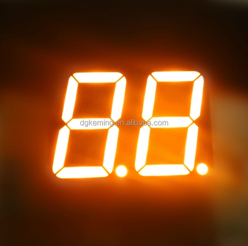 China Manufacturer Amber 1.5 inch 2 Digit 7 Segment LED Display