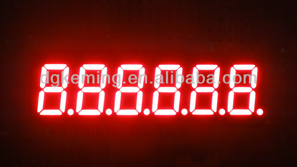 Common anode 0.36 inch 7 segment display ultra red 6 digit 7 segment led display
