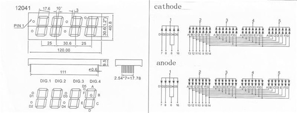 Shopping 1.2 inch 7 segment led clock display 4 digit 7 segment display Manufacturer