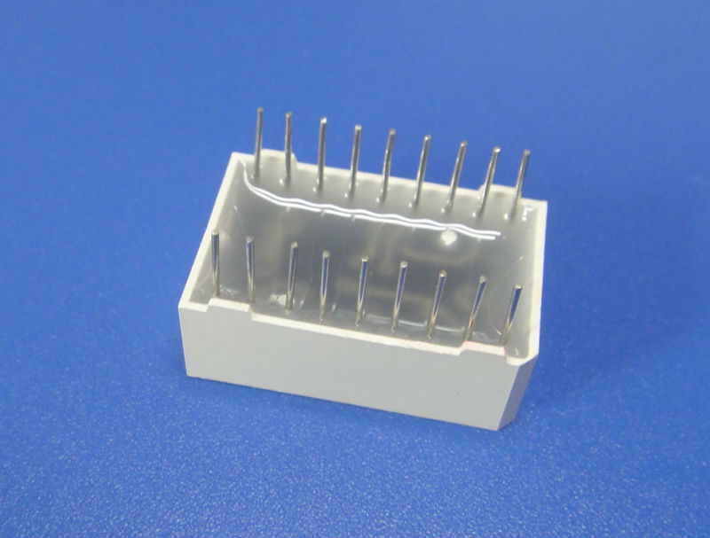 Gray surface Red color Single digit led 16 Segment alphanumeric Display