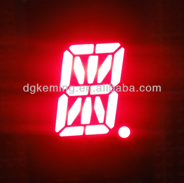 Gray surface Red color Single digit led 16 Segment alphanumeric Display