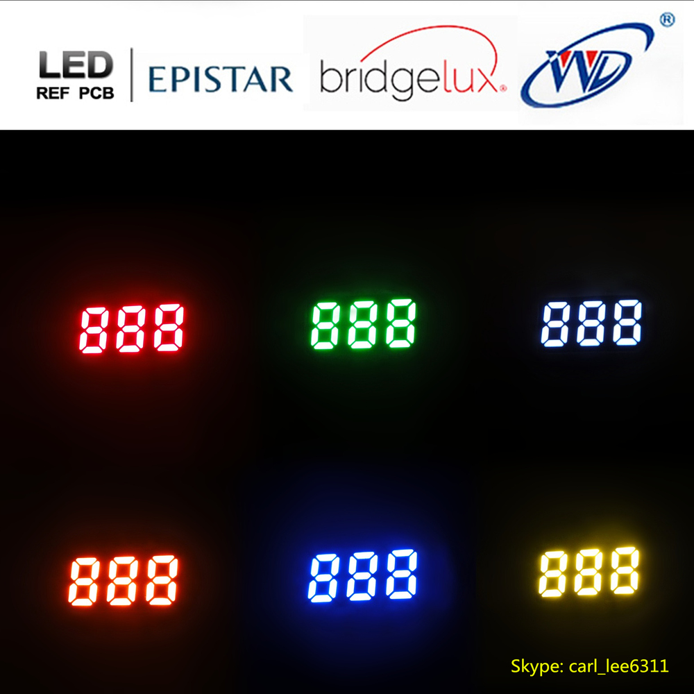 0.25 inch small 7 segment display ultra red 3 digit mini led 7 segment