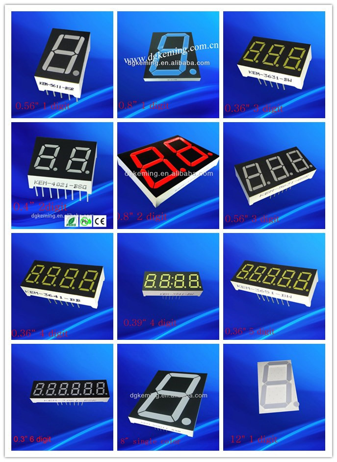 CC CA ,10pin 1 digit led white 0.56