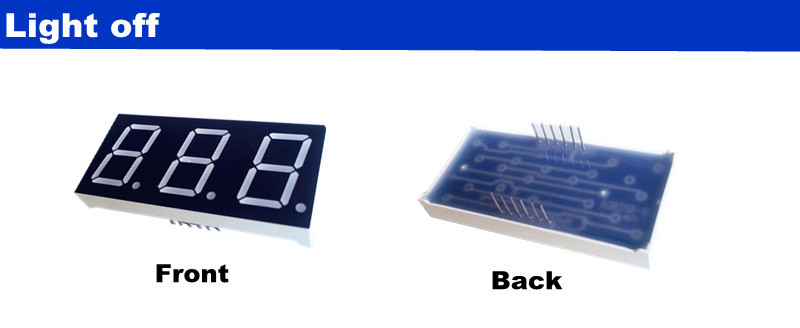 0.8 inch 7 segment led display red color 3 digit 7 segment display