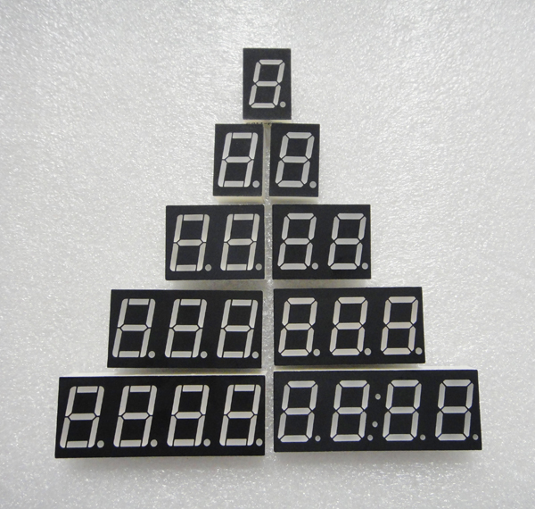0.8 inch 7 segment led display red color 3 digit 7 segment display