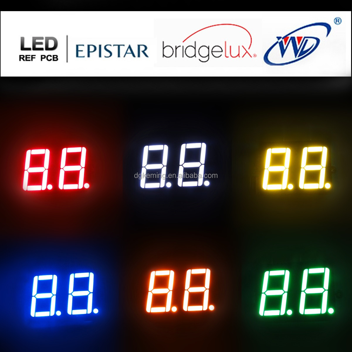 16 pins 2 digit 7 segment led display, fyd-5621br-16 red 0.56 inch led 7 segment led display