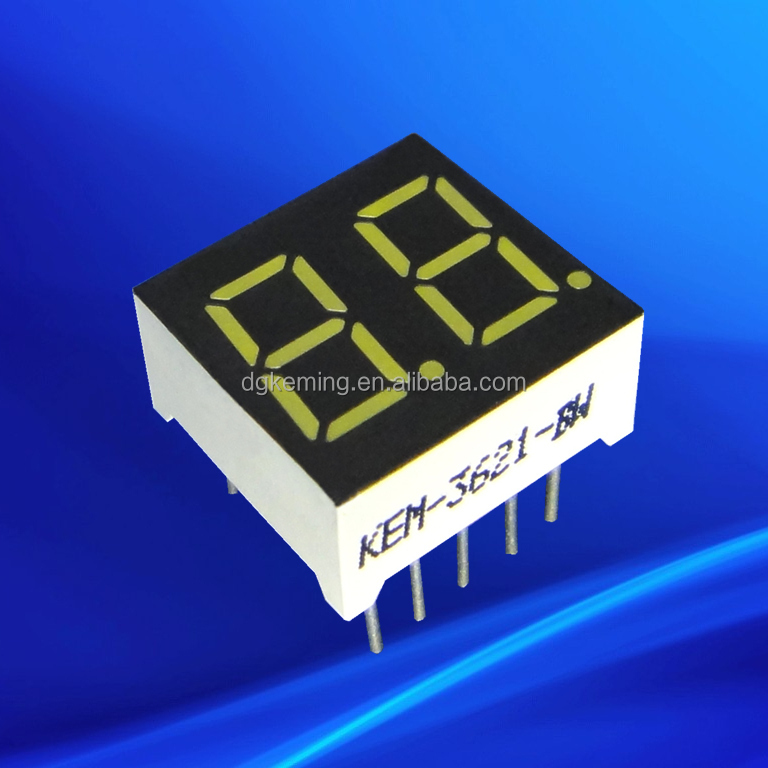 Alibaba white 0.36 inch 7segment led numeric display 2 digit