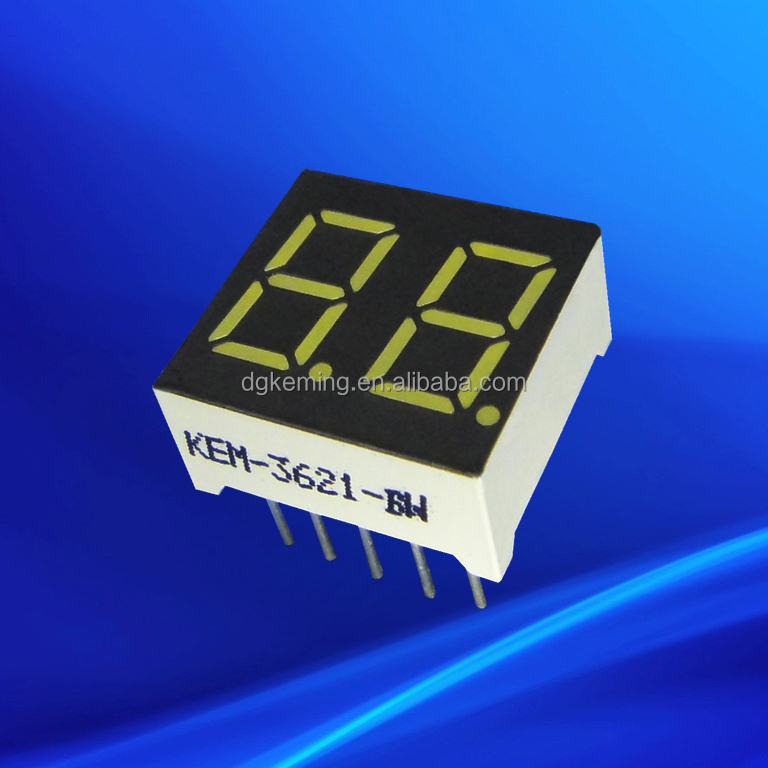 Alibaba white 0.36 inch 7segment led numeric display 2 digit