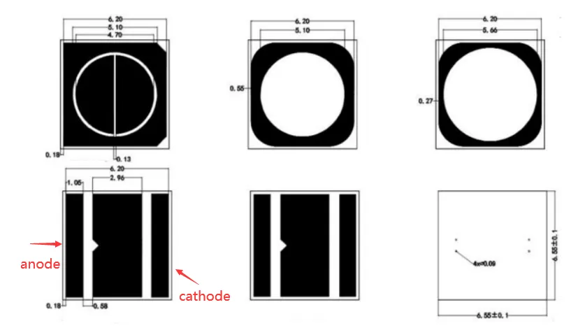 265nm UV LED product specifications including power voltage and wavelength parameters