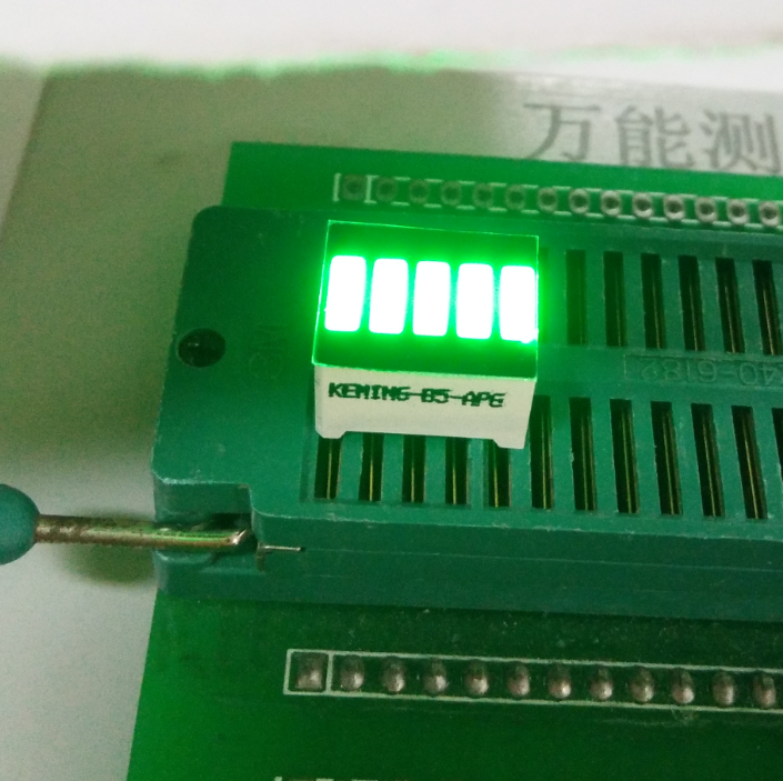 Led bar pure green indoor five bar led signage 5 segment led graph