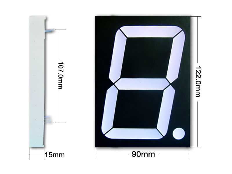 Common anode 4 inch a-4001sr-5 g/w super red large 7 segment led display