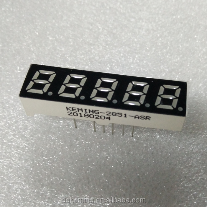 5 digit common cathode 7 segment led display