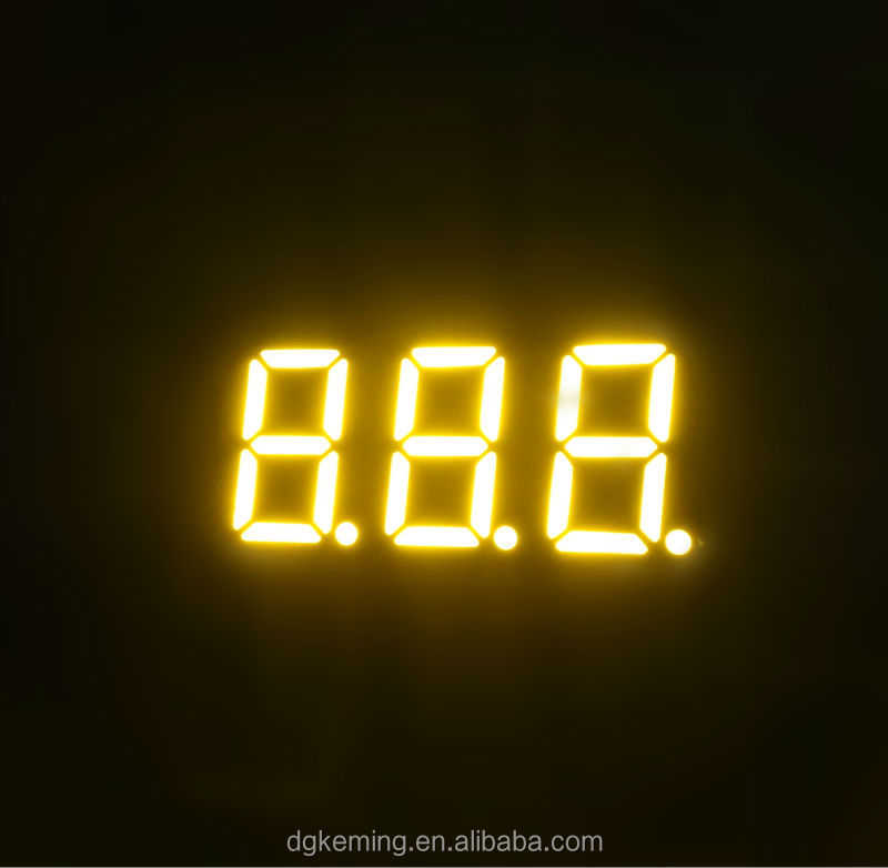 Mini 0.36 led 7segment led digital display 3 digit yellow