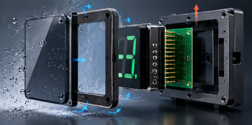 Four-reading sequence that isolates the leakage path in a custom LED display