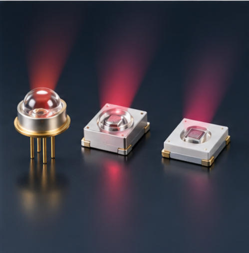 Comparison table of 1050nm, 1200nm, 1650nm and 1900nm IR LED options