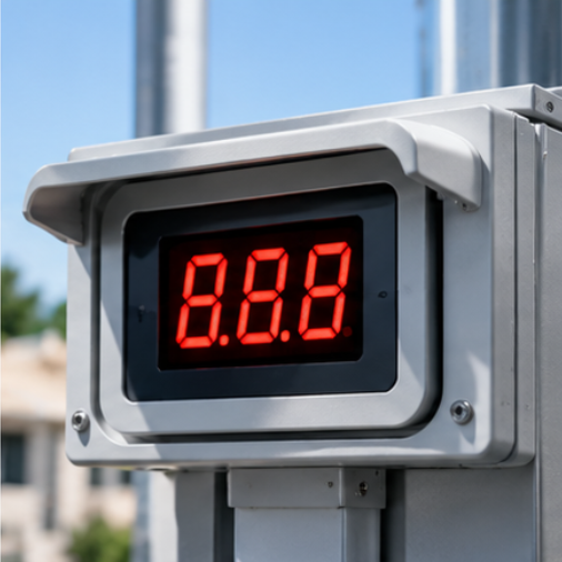 Current traces before and after the compliance voltage limit is crossed