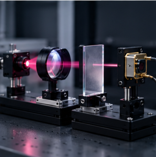 Radiant power budget from emitter to detector for a SWIR sensing path