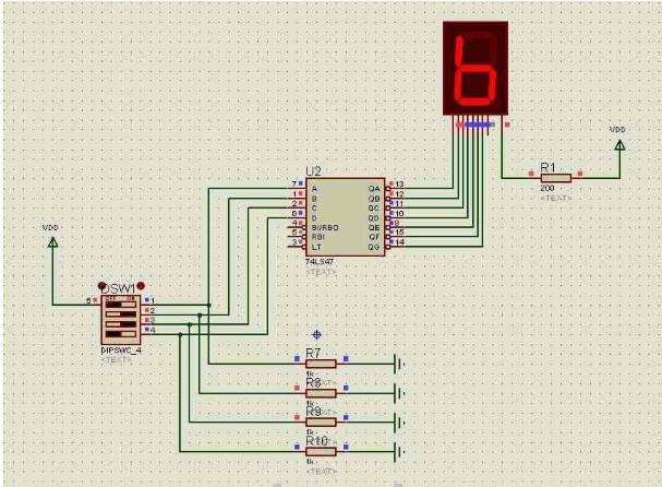 Multiplexed 4-digit LED numeric display timing waveform illustration