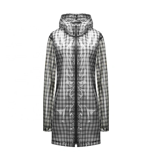 Design Plaid Waterproof Adult Raincoat  Women Long TPU Raincoats for Lady LR000