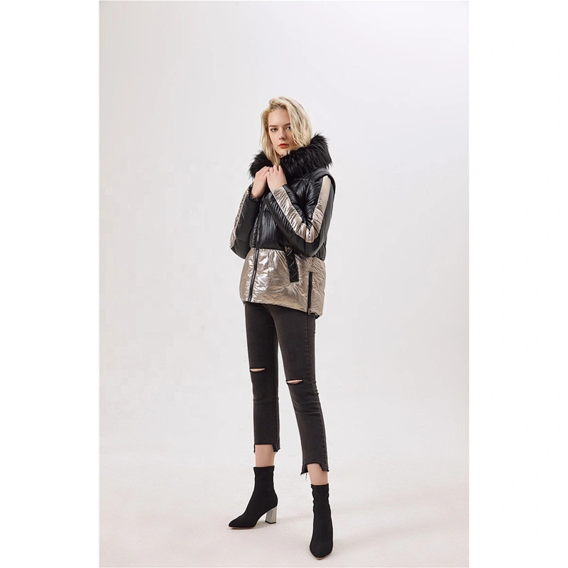 Fashion winter padding coat for women with down coats thicken down  raccoon  fur hood
