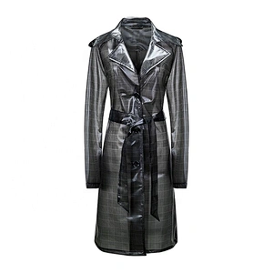New Design Long Turn-down collar Waterproof Adult Raincoat  Women Long TPU Raincoats for Lady FT0240