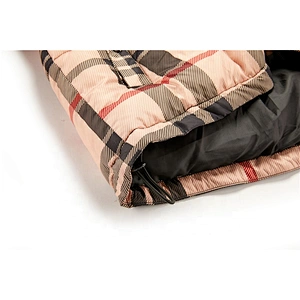 Womens Middle Winter Overcoats 100%Polyester Plaid  Padded Coat For Ladies LR-9981