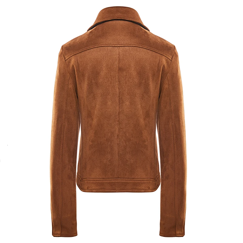 2019 Women Slim Spring  Black Coat Fashion Motorcycle Casual  Jacket For lady  LR-6510