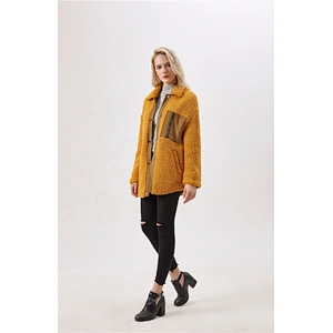 Women Turn-Down Collar Fur Coat Winter Warm Jacket With Fashion Design For Lady  LR-7079