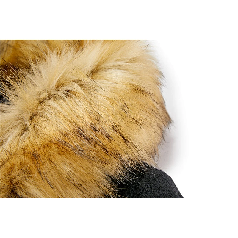 Women Winter Long  Windproof Hooded  With Fur Trench Wool Coat Warm For Lady LR-8903