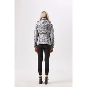 Women winter animal pattern padding coat with hat wear clothing for women LR-7068
