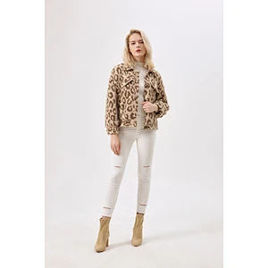 women winter jacket with faux fur Factory Customized   leopard coat