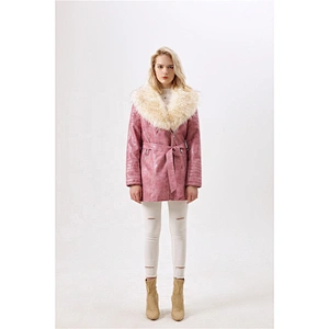 women winter coat with down coats thicken downwomen  fur hood jacket  clothing LR-6314B