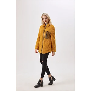 Women Turn-Down Collar Fur Coat Winter Warm Jacket With Fashion Design For Lady  LR-7079