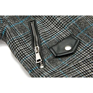 Women Slim short Winter plaid coat fashion jacket for lady 2019 LR-9601